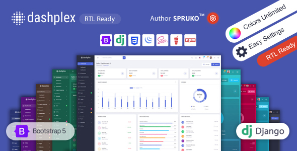 Dashplex - Django Bootstrap Admin & Dashboard  Template