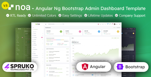 NOA - Angular Admin & Dashboard Template