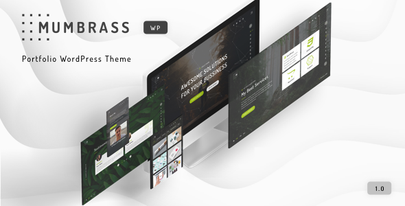 Product preview supplied for Mumbrass - Full Screen Personal Portfolio WordPress Theme