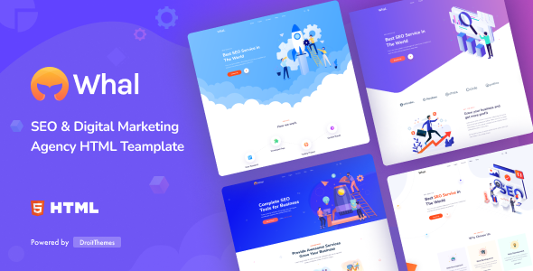 Product preview supplied for Whal - Digital Marketing & SEO HTML Template
