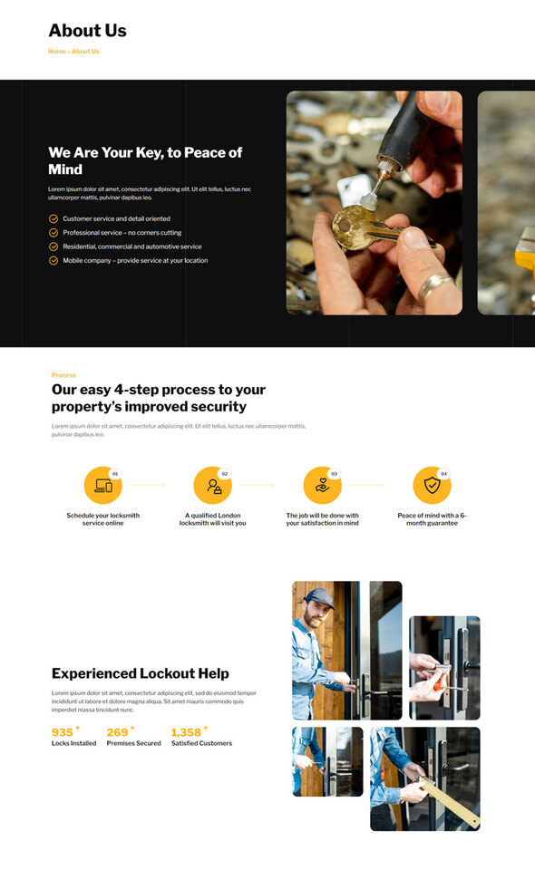 Tlock - Locksmith & Key Maker Service Elementor Template Kit