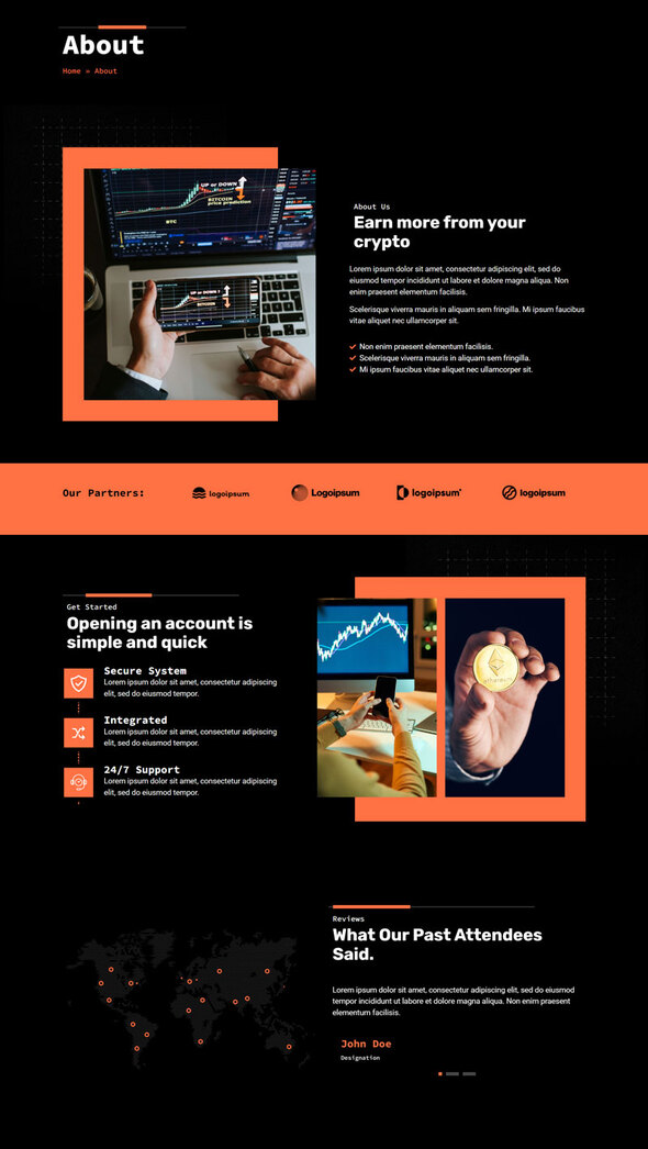 Paycryp - Cryptocurrency & Blockchain Technology Elementor Template Kit