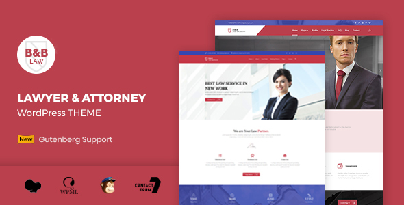 B&B Law - Lawyer & Attorney WordPress Theme