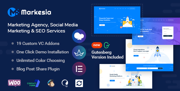 Markesia - Digital Marketing Agency and SEO WordPress Theme