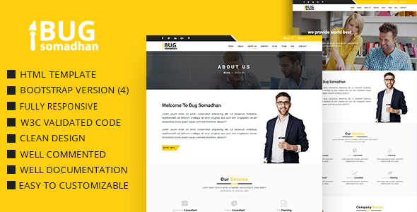 BugSomadhan - Corporate Responsive Html Template