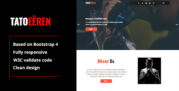 Tatoeeren - Tattoo and Art Html Template