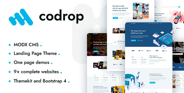 Codrop – App Landing Page And One Page MODX Theme