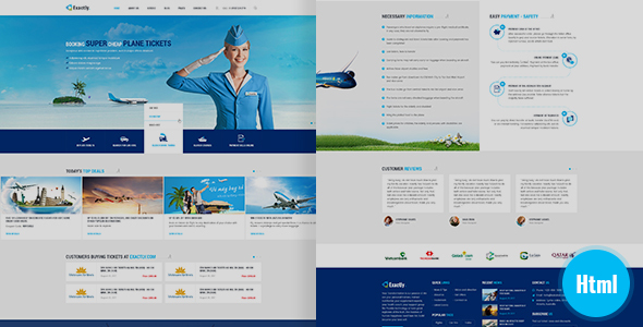 Exactly - Booking Travel Template