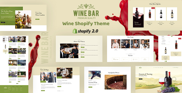 Wine Bar - Wine Shop, Liquor Store Shopify Theme