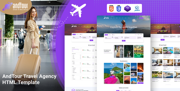 AndTour - Travel Agency HTML Template listing image