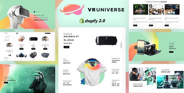 Product preview supplied for VRUniverse - Virtual Reality Store Shopify Theme