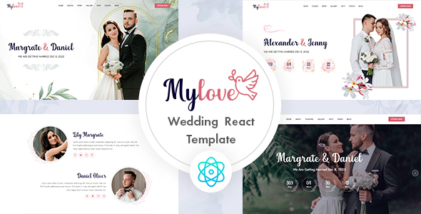 Mylove - Wedding React Template listing image