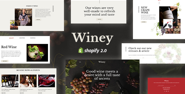 Winey - Liquor Store, Wine Shop Shopify Theme