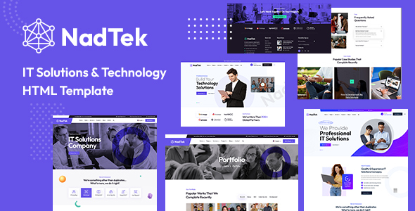 Product preview supplied for NadTek - IT Solutions & Technology HTML Template