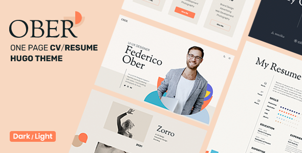 OBER - Personal Portfolio Hugo Theme