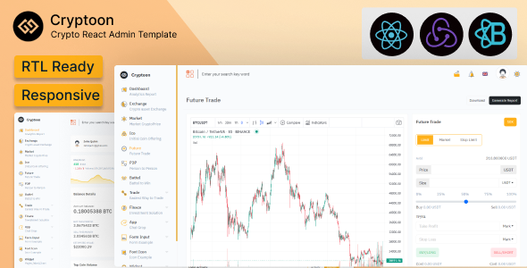Cryptoon - Crypto React Admin Template