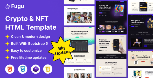 Fugu - NFT & Crypto Html Template listing image