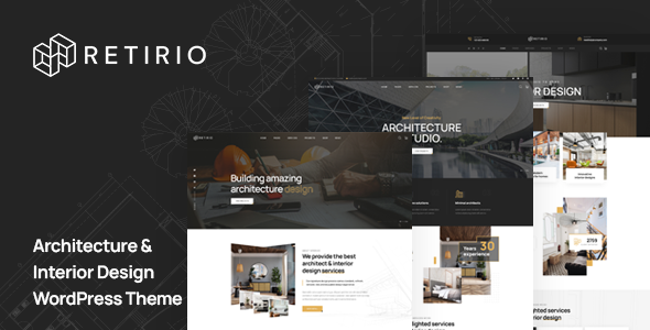 Retirio - Architecture and Interior WordPress Theme product preview