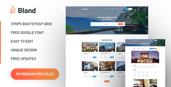 Bland - Real Estate PSD Template