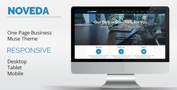 NOVEDA One Page Muse Template