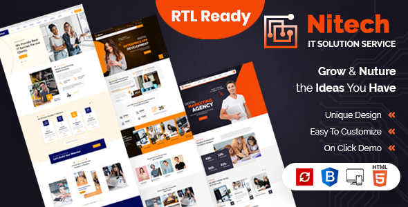 Preview image for Nitech - IT Solutions & Services HTML Template