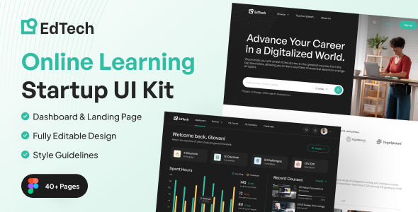 EdTech - Online Learning Startup Web UI Kit