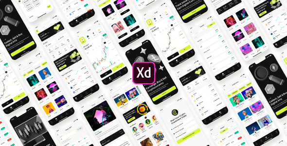 InCrypto – Cryptocurrencies Market App Template for Adobe XD