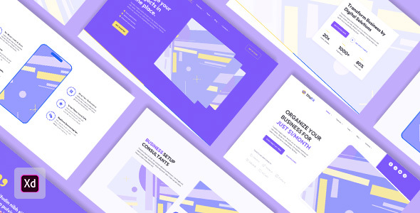 Stakk – Website Wireframe for XD