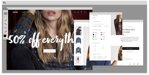 Mercurius eCommerce PSD Template