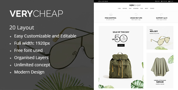 Verycheap Fashion eCommerce HTML Template