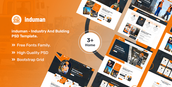 induman - Industry And Bulding PSD Template.