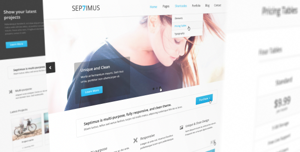 Septimus PSD Template