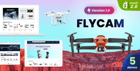 Preview image for Flycam - Minimal Responsive Shopify Theme for Drone Camera & Accessories