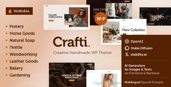 Preview image for Crafti - Handmade Store WordPress Theme