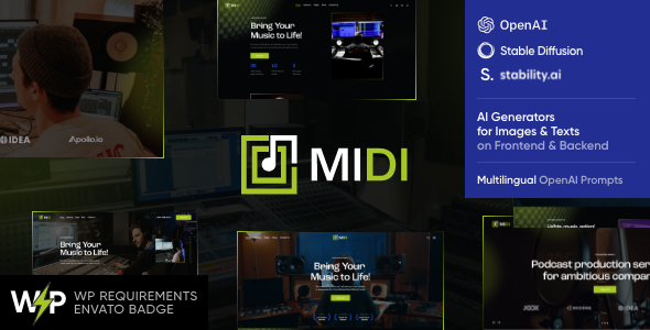 Midi - Sound & Music School WordPress Theme + Online Store