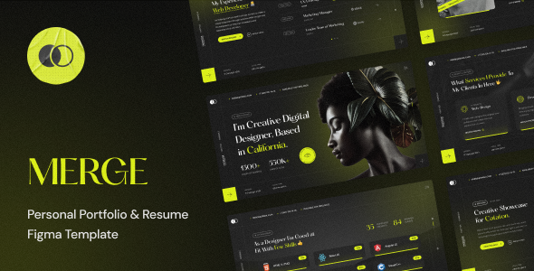 Merge - Personal Portfolio & Resume Figma Template