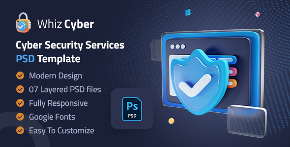WhizCyber | Cyber Security PSD Template