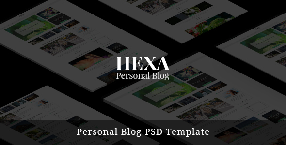Hexa- Personal Blog PSD Template