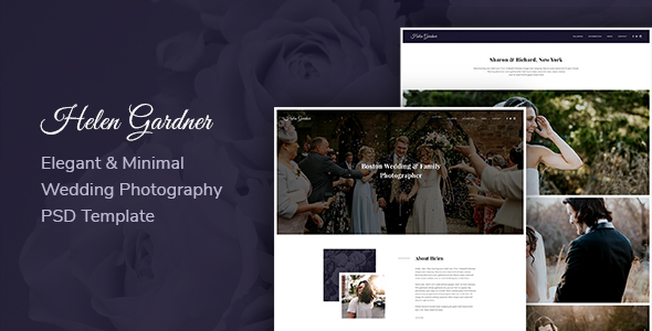 Helen - Elegant Wedding Photography PSD Template