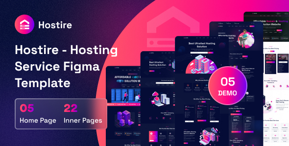 Hostire - Hosting Service Figma Template