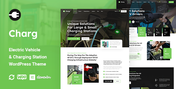 Preview image for Charg - Electric Vehicle & Charging Station WordPress Theme