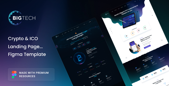 Bigtech - ICO & Crypto Landing Figma Template