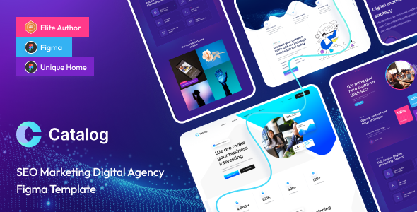 Product preview supplied for Catalog - Marketing & SEO Agency Figma Template