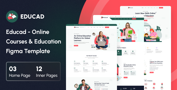 Educad - Online Courses & Education Figma Template