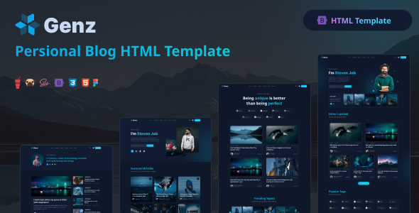 Genz - Creative Personal Blog / Portfolio HTML Template