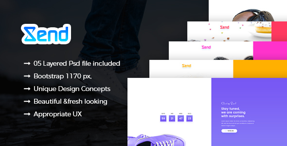 Product preview supplied for Xend - Coming Soon PSD Template