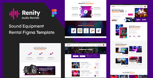 Renity - Equipment Rentals Figma Template