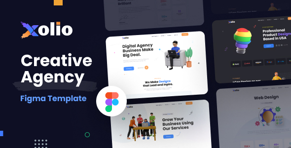 Preview image for Xolio - Creative Agency Figma Template