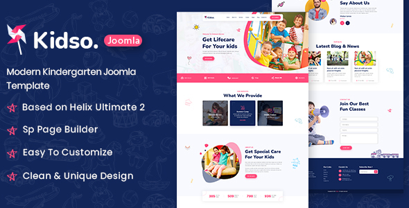 Kidso - Modern Kindergarten Joomla 6 Template