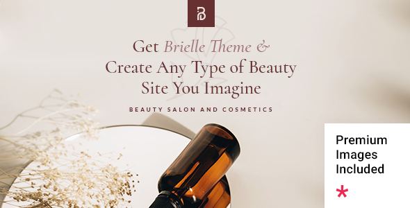 Product preview supplied for Brielle - Beauty Salon and Cosmetics WordPress Theme